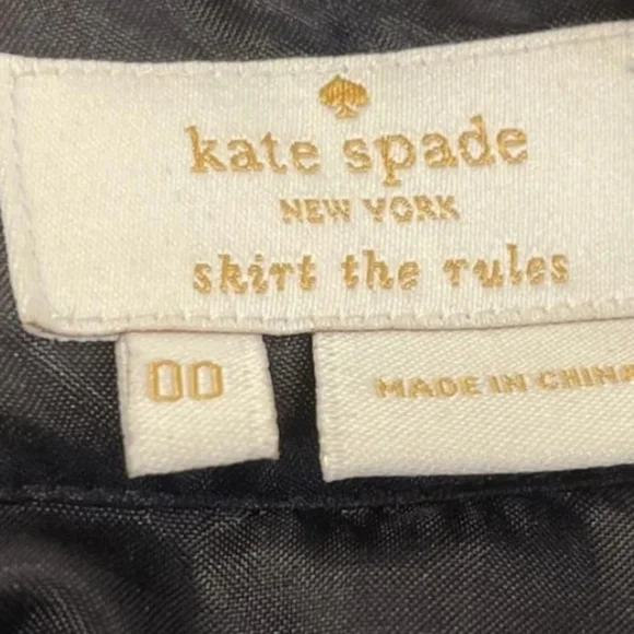 BN W/o Tags Kate Spade ♠️ Aimee Skirt All that Glitters Gunmetal Size 00 Women’s - Picture 4 of 11